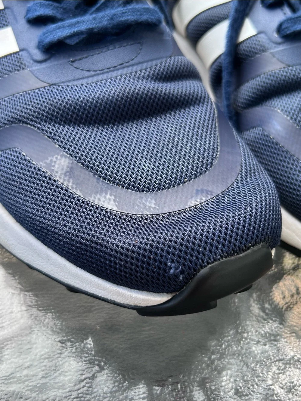 Adidas Originals Sport and Athletic Wear Navy Blue Sneakers With White Stripes